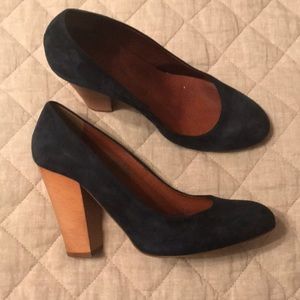 Shoes suede navy